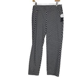 NWT Premise Navy & White print tummy control stretch ankle pants - Small